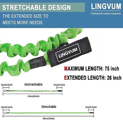 LINGVUM Paddle Leash Stretchable Kayak Paddle Tether