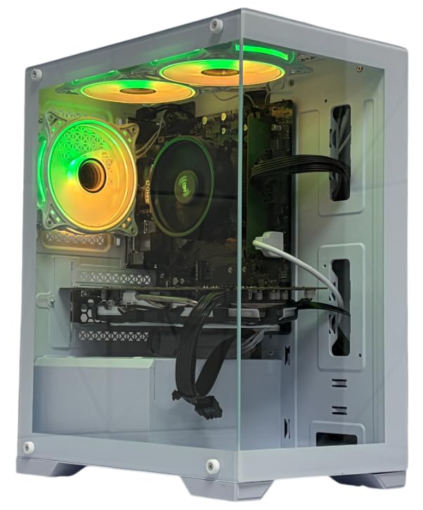 Blizzard Mini Gaming PC Desktop : AMD Ryzen 5 5500GT, GTX 1660 Super 6GB, 16GB RAM DDR4, 512GB SSD NVMe, 500W PSU 80+ Bronze, ARGB, Wi-Fi, Windows 11 Pro, White Case - Image 3