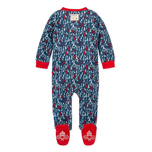 Image of Burt's Bees Baby unisex-baby Sleep & Play, Organic One-piece Romper-jumpsuit Pj, Zip Front Footed Pajama