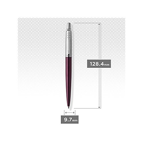 Image of Parker Medium point Ballpoint Pen, Waterloo Blue and Chrome (1953192)