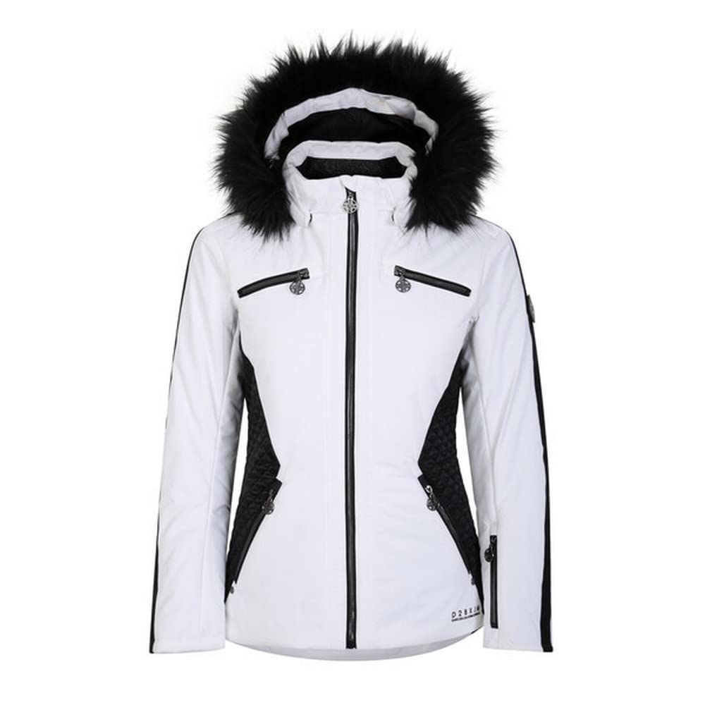 Dare 2bWomens/Ladies Julien Macdonald Mastery Contrast Ski Jacket (14 US) (White/Black)