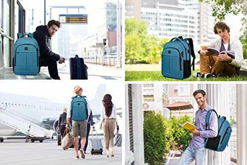 Backpack,Bookbag for Men and Women, 17.3 inch TSA Water Resistant Business Travel Laptop Backpack,Durable College School Backpack Bookbag for Teens, Lake blue - image 7