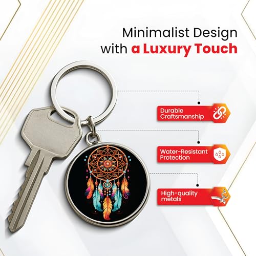 Image of MG | Protective Evil Eye /Spiritual Symbols /Om /Motivational Keychains | Double-Sided Metal Key Ring | Good Luck and devine Charm for Car, Bike, Home & Office