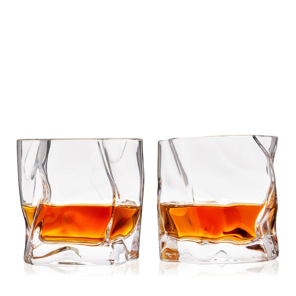Classic Whiskey Glasses Set - 2 Premium Tumblers -16