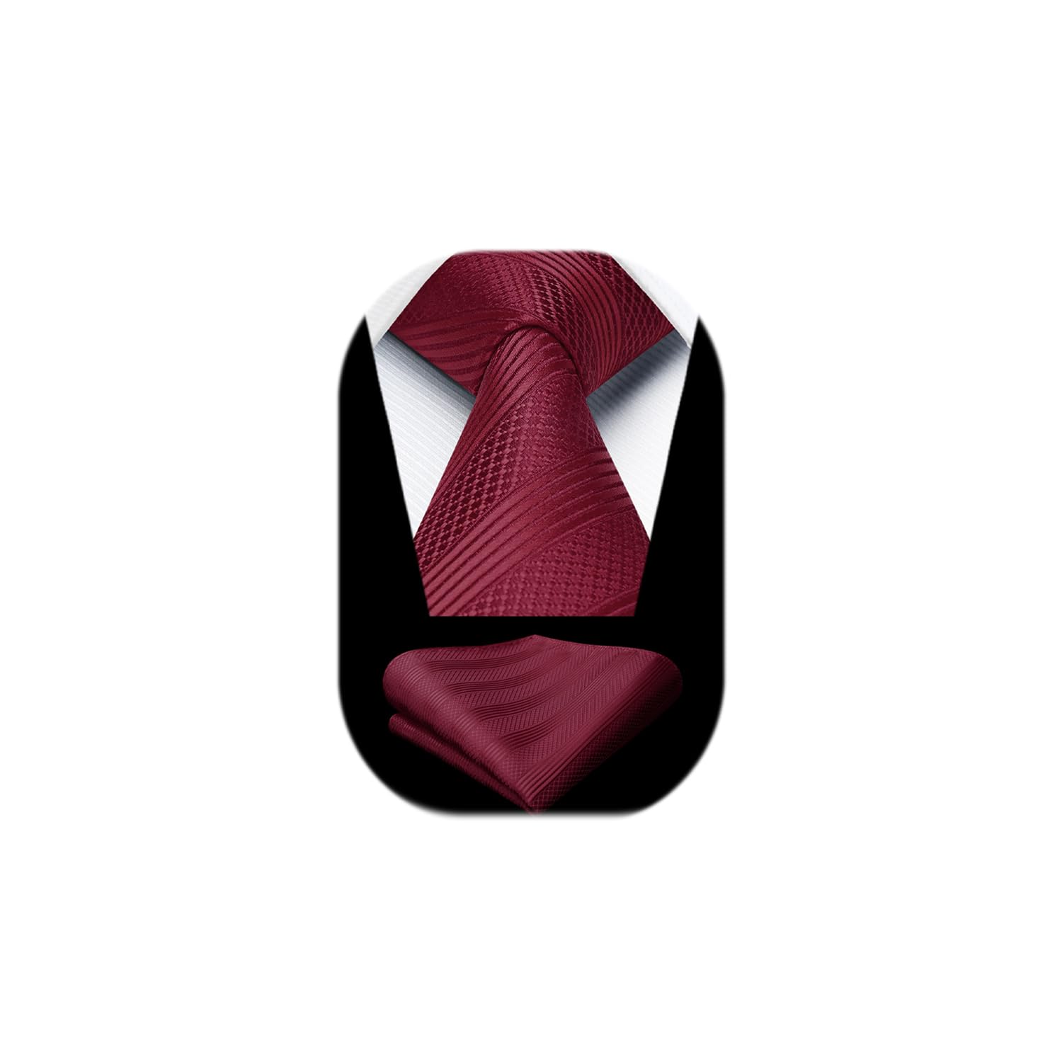 Enlision Corbatas para Hombre y Pañuelo Comprobar Raya Hombres Corbata & Plaza Bolsillo Conjunto para Boda Fiesta Clásico de Business Corbata