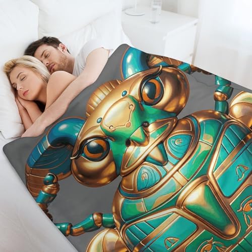 Couverture flanelle scarabées égyptiens compacte pour pique-nique