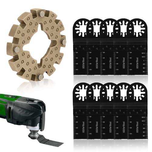10Stk Multitool Sägeblätter, mit 1Stk adapter Sägeblatt Oszillierendes Zubehör Oszillierende Sägeblätter und Universal Adapter für Fein Multimaster Bosch Black and Decker