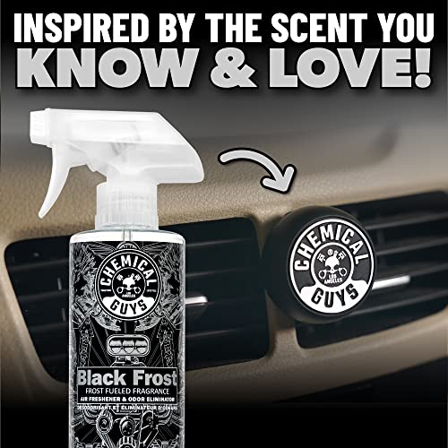 Image of Chemical Guys Black Frost Vent Clip Air Freshener, (Great for Cars, Trucks, SUVs, RVs, Home, Office, Dorm Room & More) - 3 Pack | Bold Black Frost scent vent clips refresh interiors while neutralizing odors, adjustable airflow, three pack