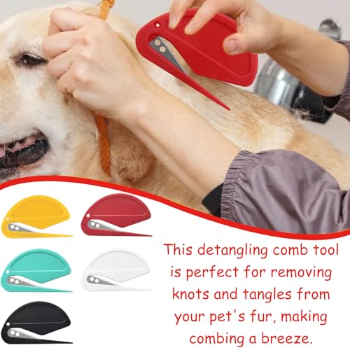 5 Stücke Entfilzungsmesser Katze,Entfilzungsmesser Katzen,Pet Knotting Comb,Entfilzer Mit Stahlklinge,Katzen Entfilzungsmesser,Entfilzungskamm Katze Für Katzen,Für Entfernt Verfilzungen