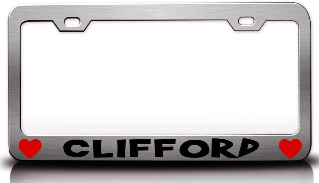 Clifford Male Name Metal Car SUV Truck License Plate Frame Ch i8