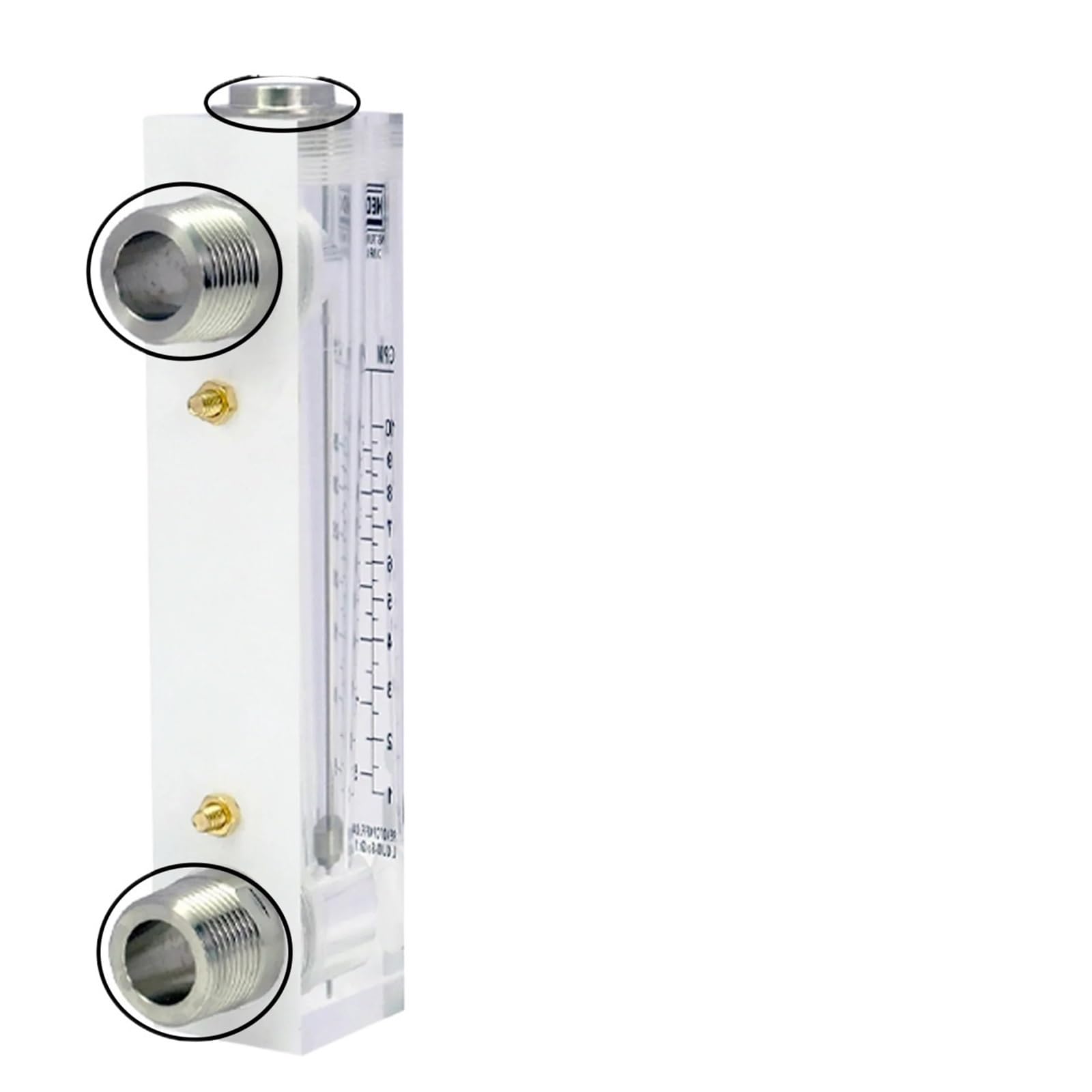 LZT-25M 1 "BSPT macho PVC vidrio acrílico plástico líquido agua Gas aire flotador caudalímetro con instalación de Panel lve ajustable(2-16GPM 10-60LPM)