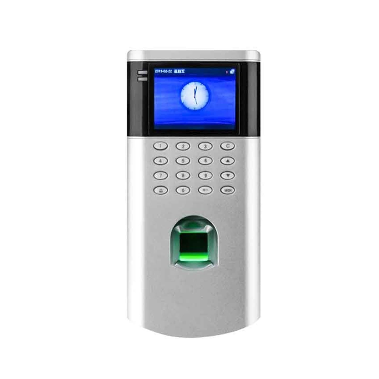 Clocking in Machine, OF260 Biometric Fingerprint Punch USB Time Clock Office Attendance System Recorder Timing Employee Machine Reader(OF260)