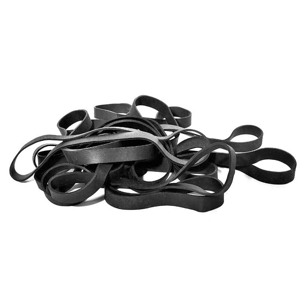 Elastici, Elastici in Silicone, Confezione da 200, Neri, 2,4 x 0,2 Pollici
