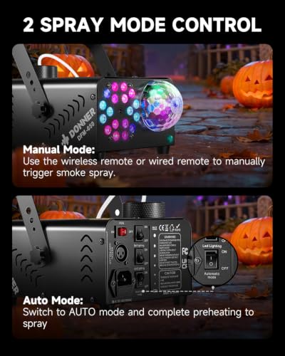 Fog Machine, Smoke Machine with Disco Ball Lights, 18 LED Beads & 13 Colors - image 5