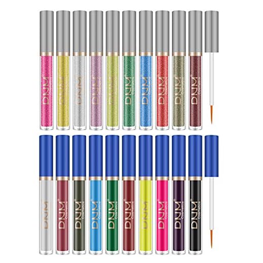 20 Colors Matte Liquid Eyeliner Set, Eyeliner Pen, Waterproof Eyeliner, Colorful Liquid Eyeliner, Color Gel Eyeliner, Waterproof Smudge Proof Long Lasting Colorful Eyeliner