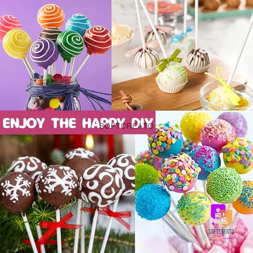 Image of Balloon Shape Silicone Mould for Candle Making | Lollipop Cake Pop Chocolate Fondant Candy Mould | Mini Balloon Candle Mould with Stick DIY Resin Soap Craft (Small)
