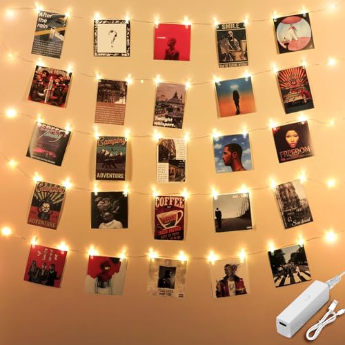 Lakumu 50 LED Photo Clips String Lights, 50 Clips...