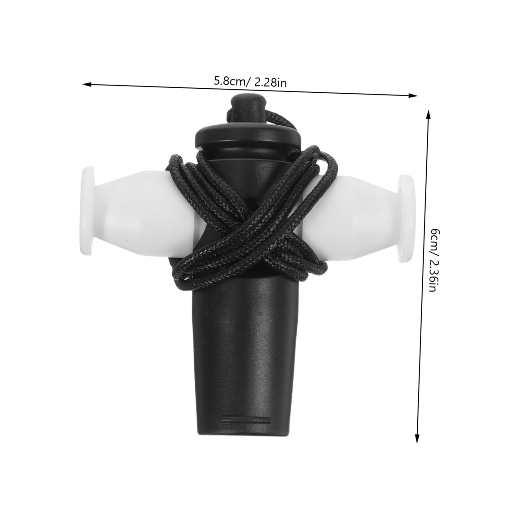 HANABASS Samba Whistle Tone Musical Instrument for Orff Teaching Method Portable Abs Whistle for Adults and Stylish Black Design Convenient Lanyard Included