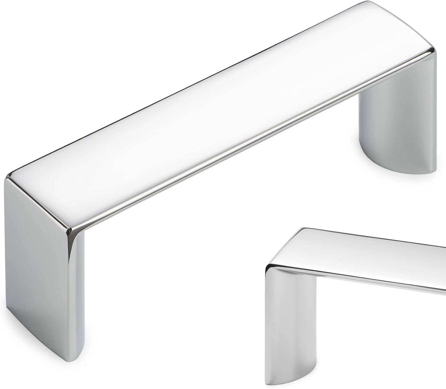 KOOFIZO Wide Handle Chrome Furniture Pull, 3 Inch