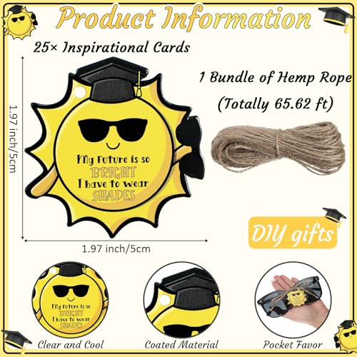 Graduation Gifts Kids Sunglasses My Future Is Bright I Have to Wear Shades Cards Graduation Party Favor3