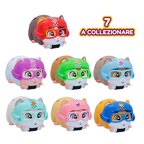 LOOPERS Hammies Cookie, Hamster interactif de collection qui court à l'intérieur et à l'extérieur de sa roue, jeu pour enfants et filles +3 ans