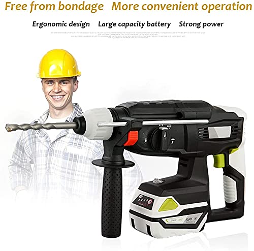 DUSIQ 2021 Upgrade 3-in-1-Bohrhammer mit 2 Li-Ionen-Akku 5,0 Ah Sicherheitskupplung SDS-Schnellspannfutter bürstenloser… – Bild 3