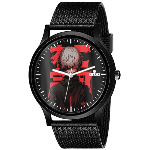 AROA Watch New Watch for Kaneki Ken from Anime/Manga Tokyo Ghoul Model : 1171 Black Metal Type Analog Black Strap Watch Black Dial for Men Stylish Watch for Boys- (B0CM8BGY7Z) Amazon Price History, Amazon Price Tracker