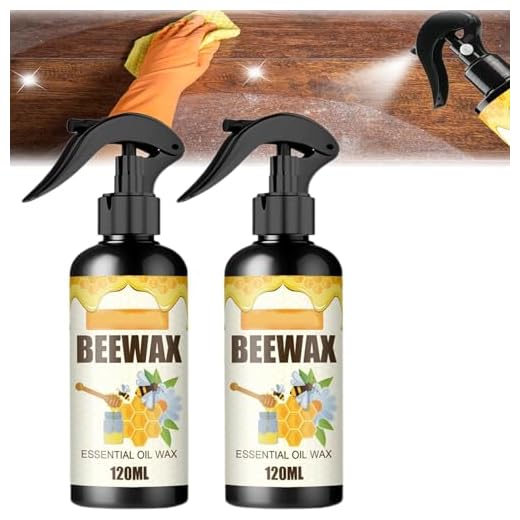 Cera de abejas natural micromolecularizada en spray, abrillantador y restaurador de suelos de madera, haga brillar sus viejos muebles (2pcs)