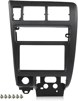 DOTCOM Center Dash Climate Control Radio Bezel Trim Compatible With 1998-2004 Toyota Tacoma 1998 1999 2000 2001 2002 2003 2004 Dashboard Panel Black