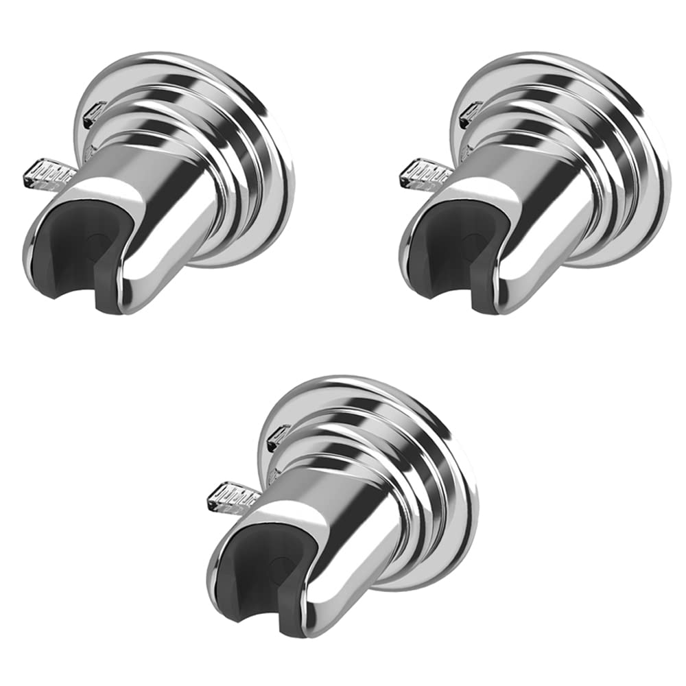 Supporto per soffione doccia, 3 pezzi adesivo staccabile a parete staffa a ventosa, staffa regolabile a parete per spruzzatore bidet bagno