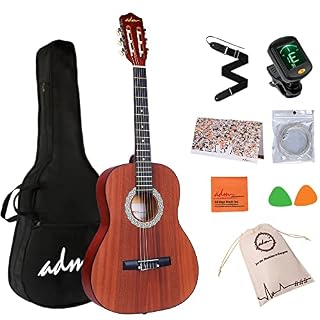 ADM 3/4 Guitare Classique pour Enfants, Guitare Acoustique Débutant Set 36 Pouces pour Adultes et Étudiants, Apparence… - Les Beatles, Paul McCartney, John Lennon, RIngo Starr, George Harrison