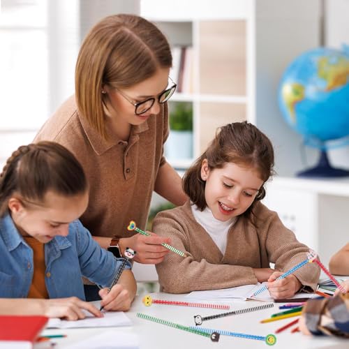 36 PCS Pencils with Rubbers, Cute Pencil Gifts for Children, Random Cartoon Pencils with Erasers Toppers for Home Office School Supplies - Image 6