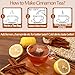 Premium 100 Pure Ceylon Cinnamon Tea Bags, Made with 100% Ceylon Cinnamon Sticks, No Additives & Caffeine Free.