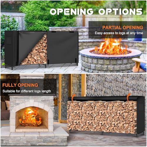 Gtongoko CHJ-8FTZZ 8Ft Firewood Rack Outdoor With Cover thumb #4