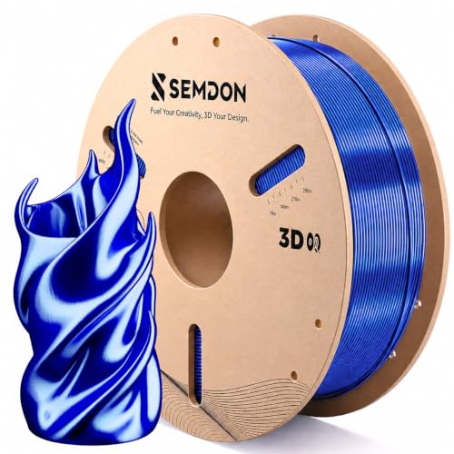 Image of 2026 New PLA Filament, SEMDON Multicolor Coextrusion 3D Printer Filament, Dimensional Accuracy + /- 0.02mm (Blue)