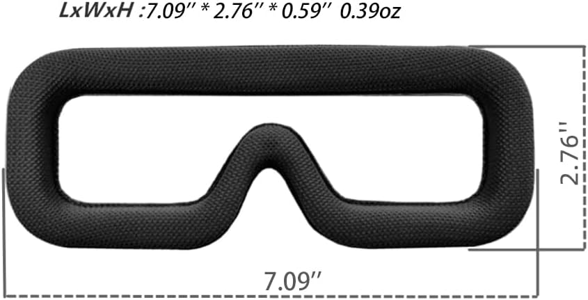 MINGCHUAN FPV Face Mask Cover RC Drone Flight Glasses Sponge Foam Eye Pad for SKYZONE 04X SKY03 Comfortable Replacement Accessories (Black Face Mask Cover)