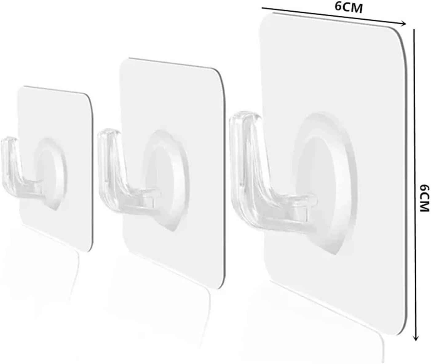 Ganchos autoadhesivos transparentes de PVC