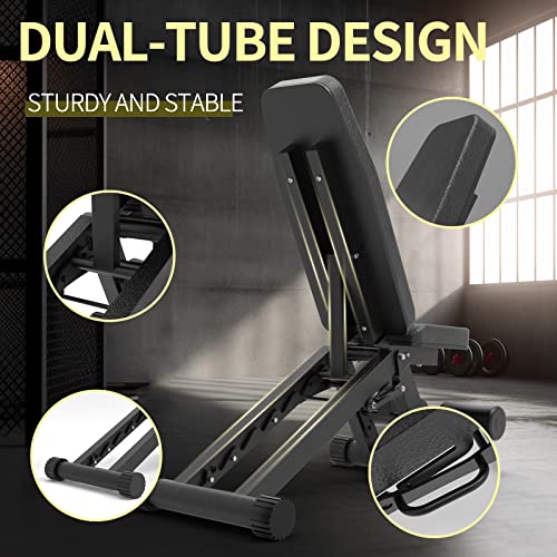 Z Zhichi Adjustable Weight Bench, Strength Training Benches For Full Body Workout, 880 Pounds Capacity Foldable Incline Bench Set For Home Gym #TOP3