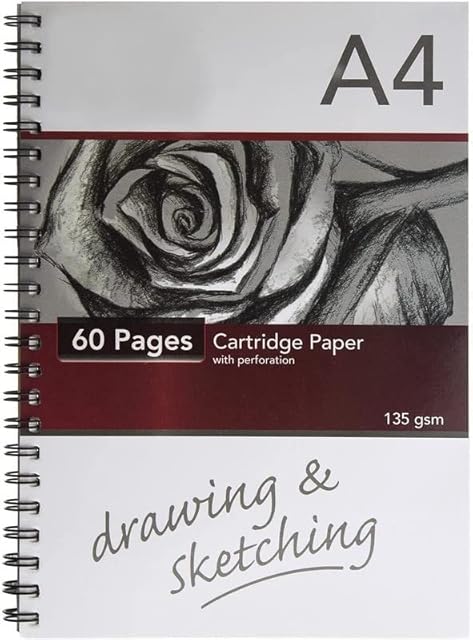 iTrend Sketch Book - Spiral Sketchbook - White Cartridge Art Drawing Paper - A4 60 Page - Sketch Pad