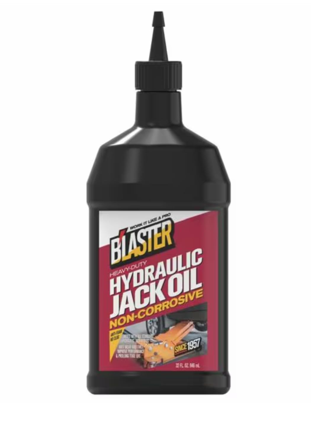 B’Laster Heavy-Duty Hydraulic Jack Oil, a High-Performance Blend Works for All Types of Jacks, 32 Ounces, Pack of 12