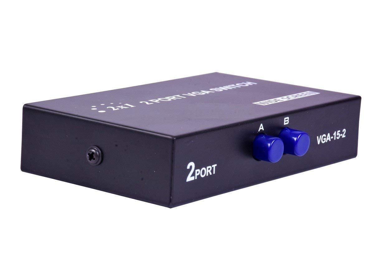 Yaksha Manual VGA Switch 2 Port, 15 Pin Female 2 VGA IN and 1 VGA OUT to Connect Two CPU to One Monitor Display For PC, TV, Monitor. (NOT A SPLITTER) (BLACK) (B09MRNC2QH) Amazon Price History, Amazon Price Tracker