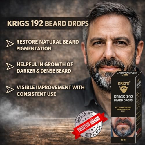 Image of KRIG'S 192 Beard Drops Homeopathic - Extraordinary Premium Drops 30ml - PACK OF 2 Bottles