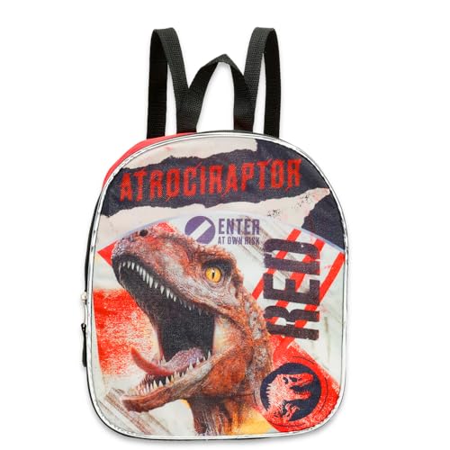 Jurassic World Rebirth Mini Backpack Set - Bundle with 11" Dinosaur Bag, Water Bottle, Stickers, More | Jurassic Park School Supplies for Kids2