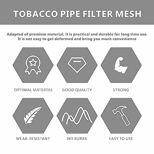 50pcs Pipe Screens 5/8inch Stainless Steel Mesh Clean Screens with Tapered Design,0.63inch,Along with A 3-in-1 Cleaning Tool,Brush,and Stainless Steel Storage Box Adjustable Size - Image 5