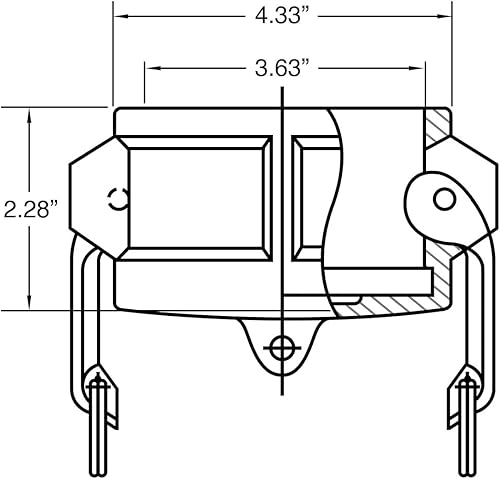 Miniatura 2 de Gloxco Montaje de leva y ranura, aluminio, tipo DC, tapón antipolvo de 3.0 in (CAM-30-DC-AL)
