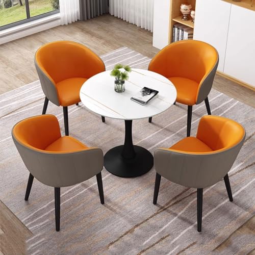 Conjunto de mesa de comedor o cocina de estilo nórdico con sillas para reuniones pequeñas (B1)