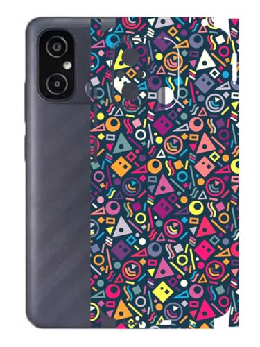 Image of AtOdds - REDMI 12C (Coverage - Back+Camera+Sides) (Design - Shapes Graffiti)