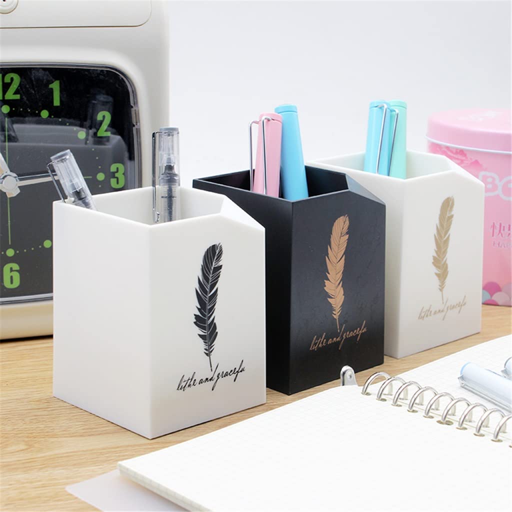 Accesorios de Escritorio de Oficina Portalápices Caja de Almacenamiento de lápices Organizador de Escritorio Papelería de Oficina Escolar (Un tamaño)
