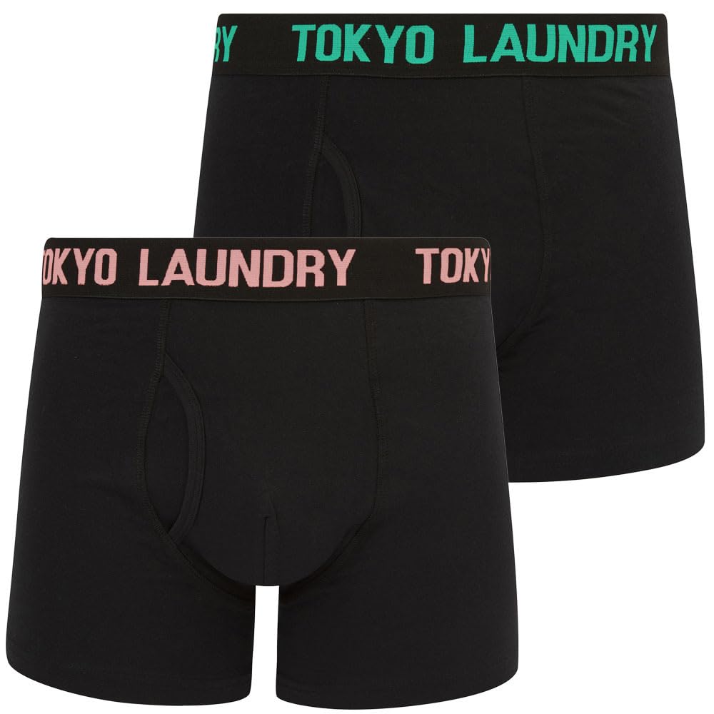 Tokyo Laundry Men's 2 Pack Gift Box Stretch Cotton Boxer Shorts Set
