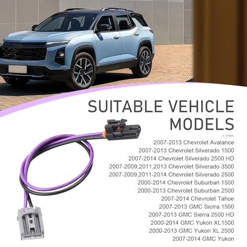Image of Eratus Blower Motor Wiring Harness, Heater Connection Harness, Plug and Play Waterproof Cable Adapter, Compatible with Chevrolet Cadillac 22957044 15-75221157522115 75221 15887352 (Purple)